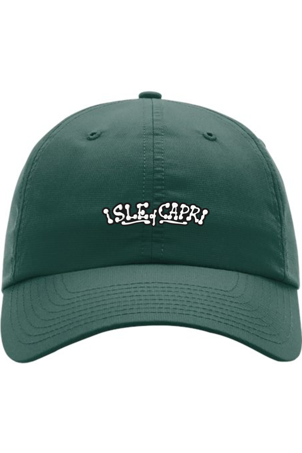 Isle of Capri - 3D Ink - Performance Hat - White on Black