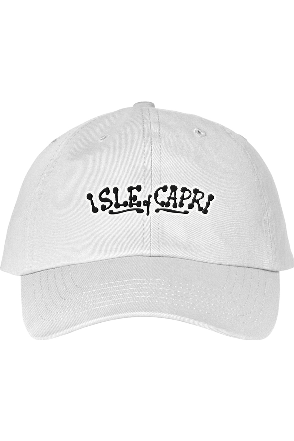 Isle of Capri - 3D Ink - Dad Hat - Black on White