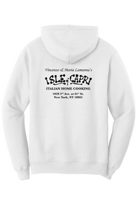 Isle of Capri - White Fleece Pullover Hoodie - Name & Info