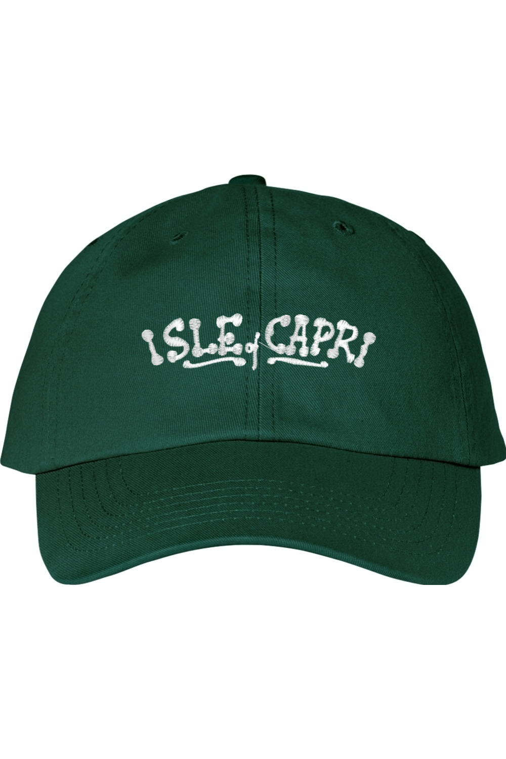 Isle of Capri - Dad Hat - 2-sided Embroidery - White