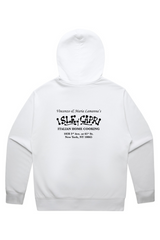 Isle of Capri - White Heavy Pullover Hoodie - Name & Info