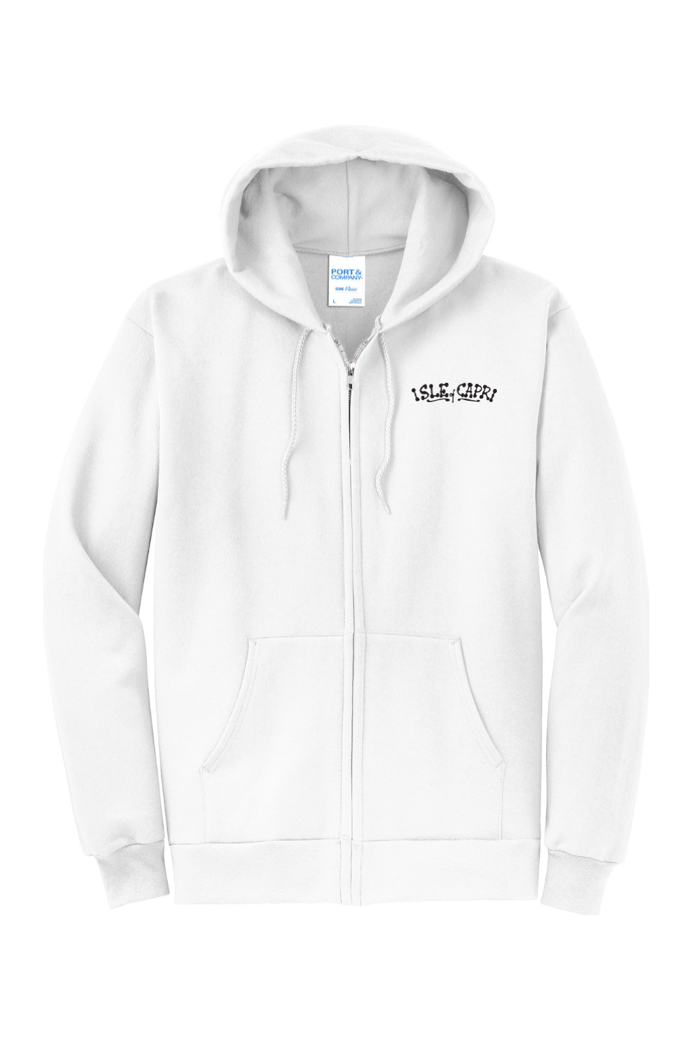 Isle of Capri - White Fleece Zip Hoodie - Matchbox Image