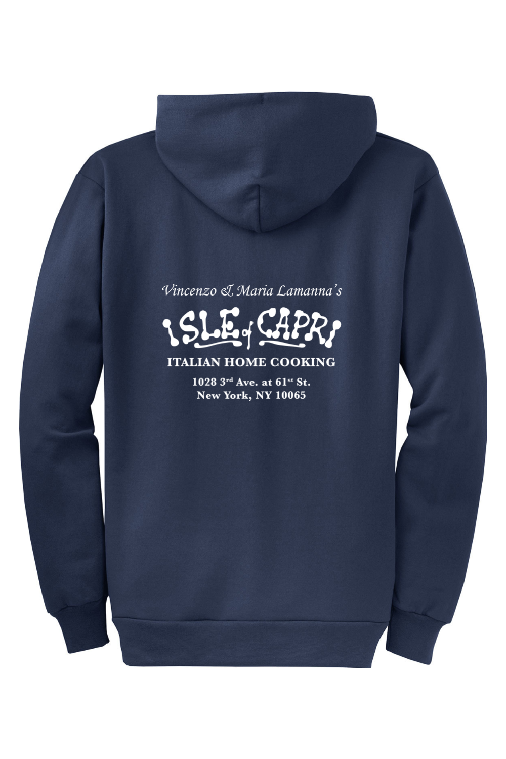 Isle of Capri - White Fleece Zip Hoodie - Name & Info