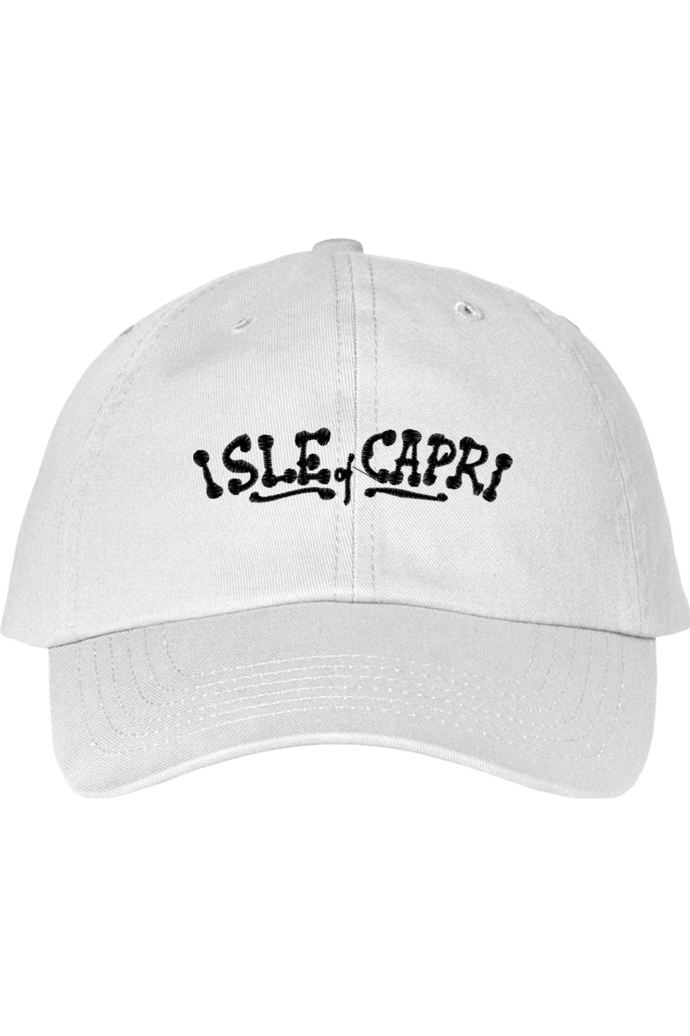 Isle of Capri - Dad Hat - 2-sided Embroidery - White