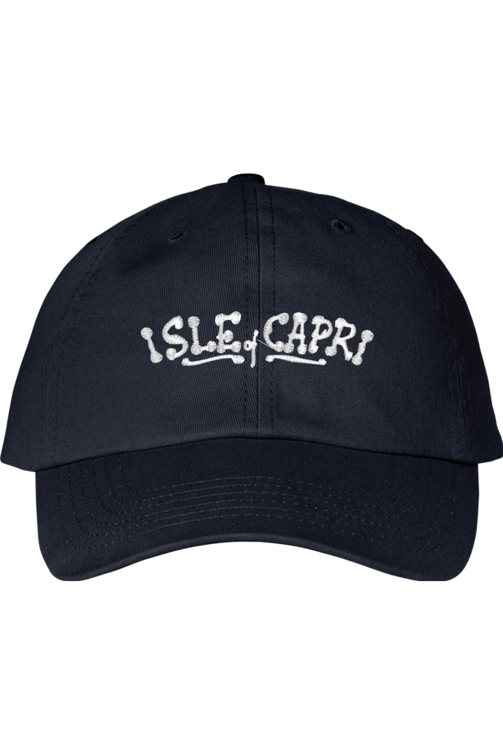 Isle of Capri - Dad Hat - 2-sided Embroidery - White