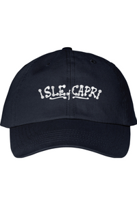 Isle of Capri - Dad Hat - 2-sided Embroidery - White