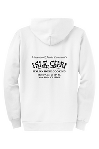 Isle of Capri - White Fleece Zip Hoodie - Name & Info