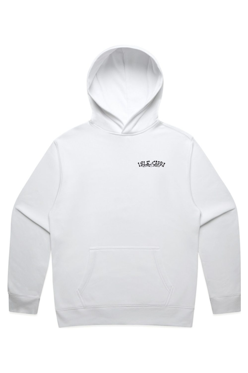 Isle of Capri - White Heavy Pullover Hoodie - Name & Info