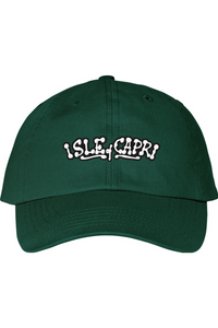 Isle of Capri - 3D Ink - Dad Hat - White on Black