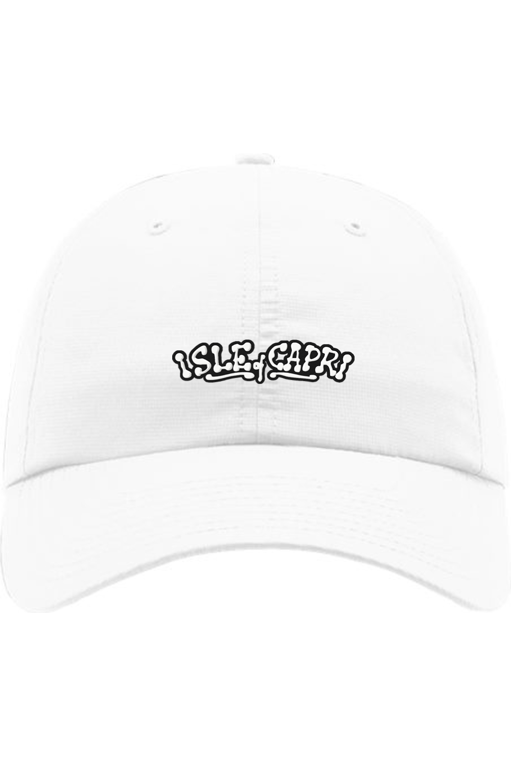Isle of Capri - 3D Ink - Performance Hat - White on Black