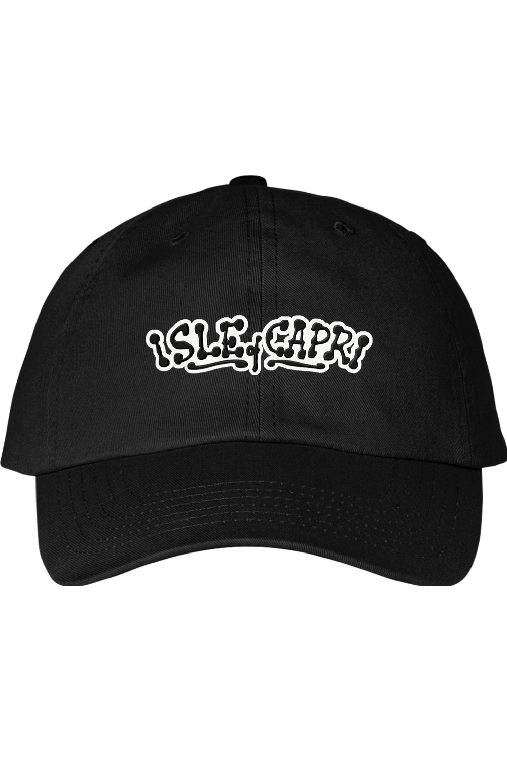 Isle of Capri - 3D Ink - Dad Hat - Black on White