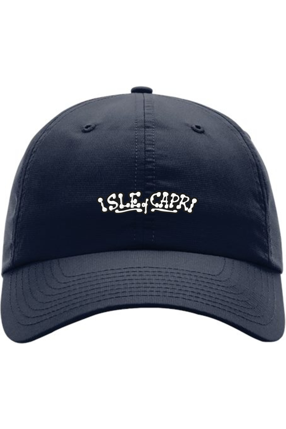 Isle of Capri - 3D Ink - Performance Hat - White on Black