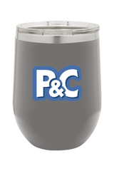 Plate & Cloth - 12oz Insulated Tumbler - Compact Logo