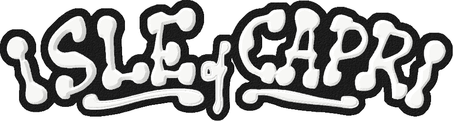 Isle of Capri - 3D Ink - Dad Hat - White on Black